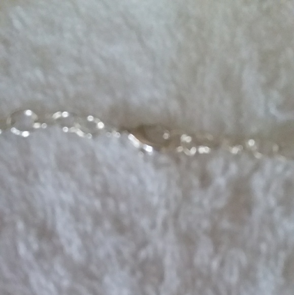 Statement Mint Green Flower Necklace Silvertone - Picture 4 of 4